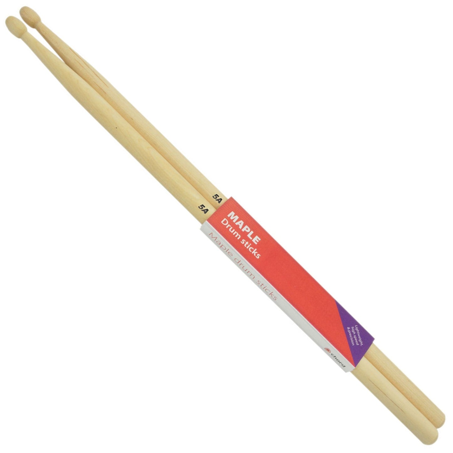 Chord Maple Drumsticks 5A WOOD TIP Pair