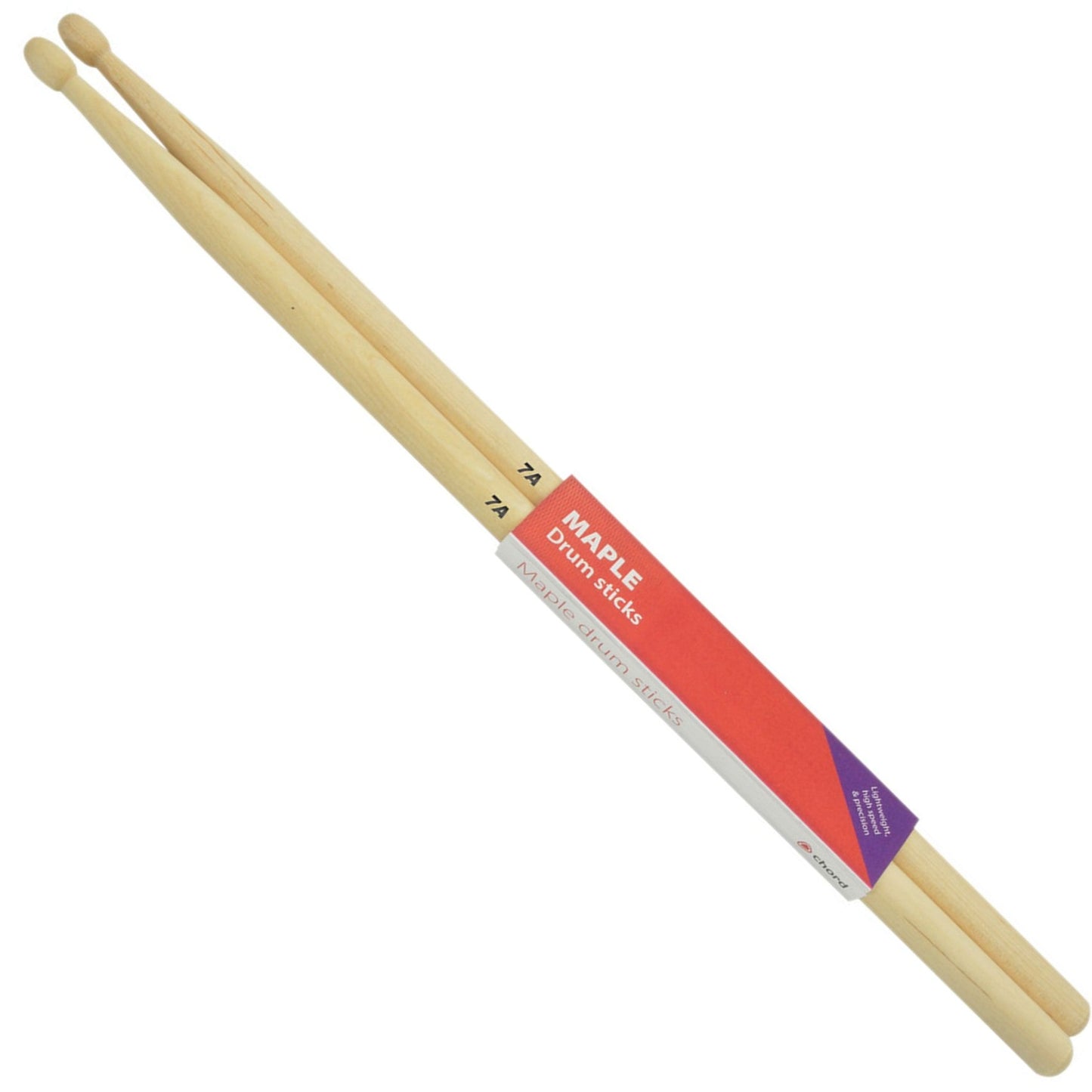 Chord Maple Drumsticks 7A WOOD TIP Pair