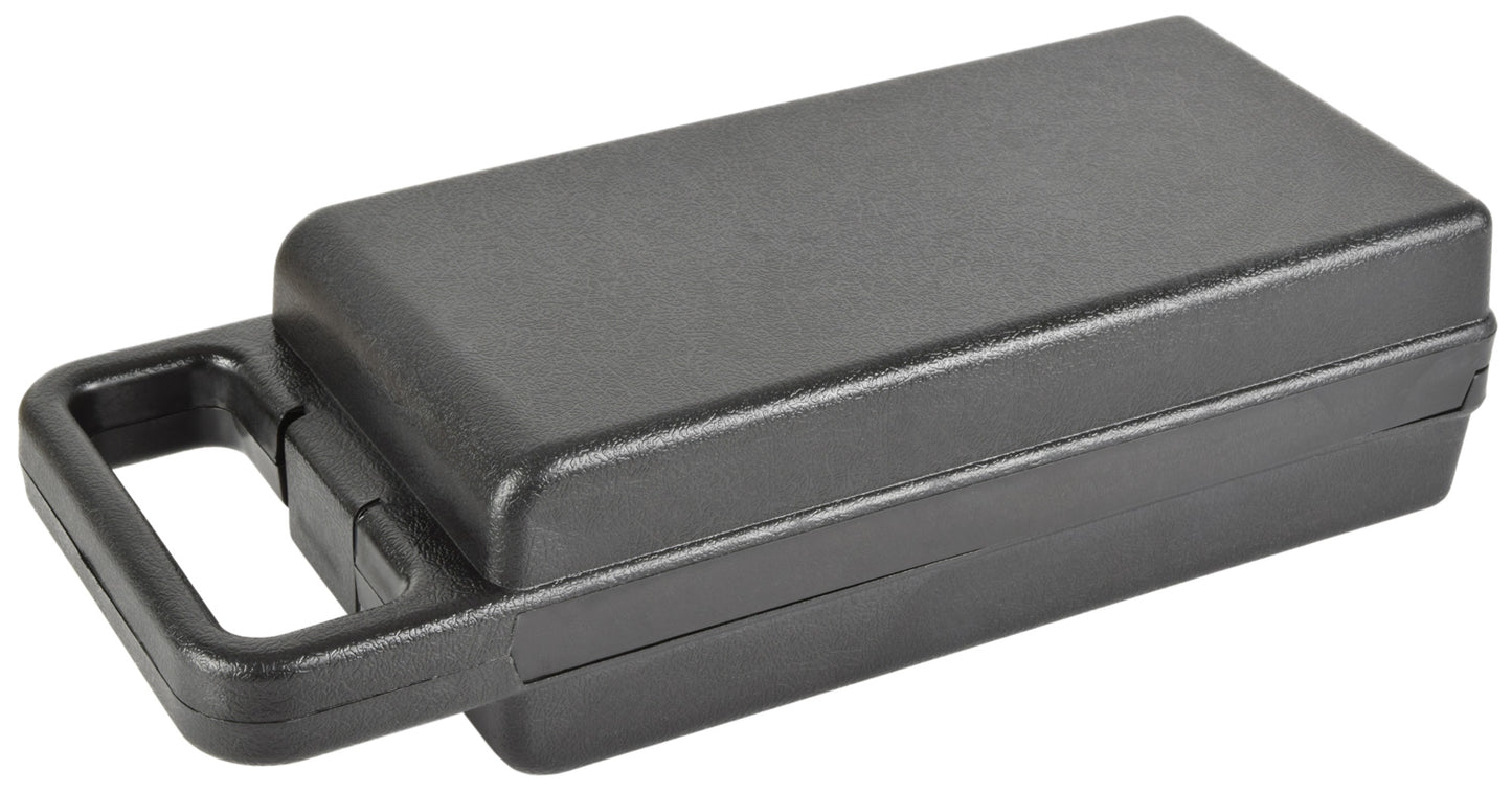 Citronic DM15 dynamic vocal microphone with a metal body, a black colour scheme, a blue trim around the grille, and an XLR connection.