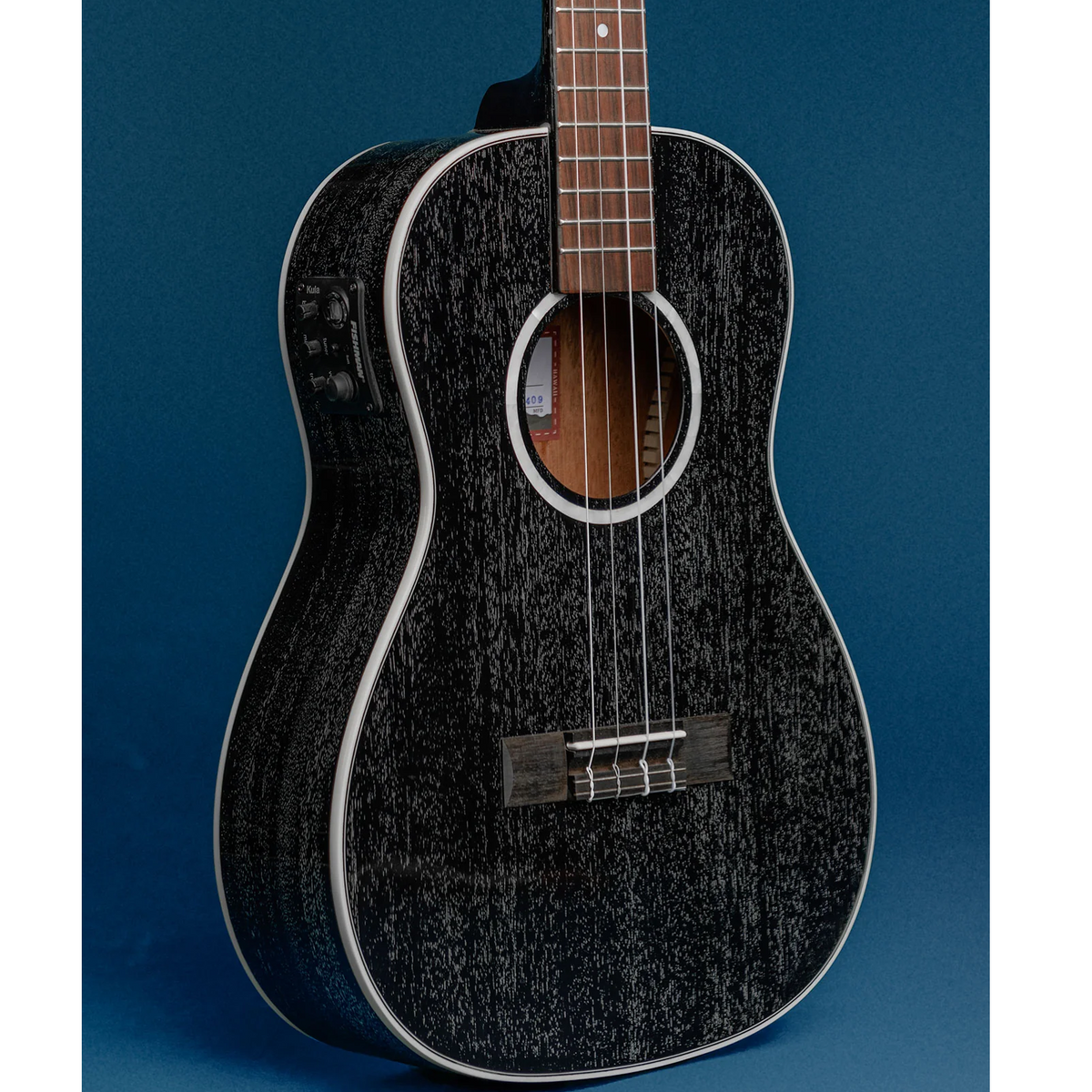Kala All Solid Salt & Pepper Doghair Mahogany Electro Baritone Ukulele