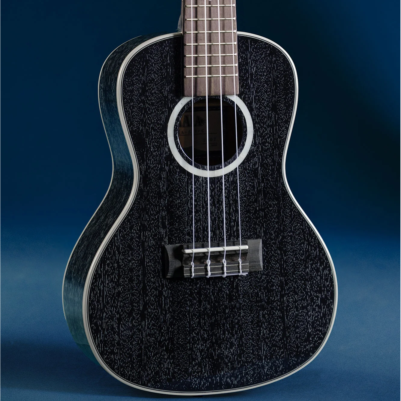 Kala Brand All Solid Salt & Pepper Doghair Mahogany Concert Ukulele