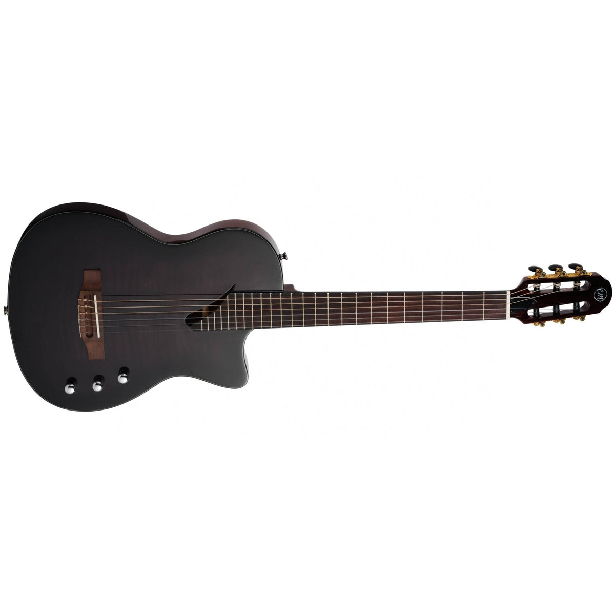 Tanglewood Thinline Electro Acoustic Classical Guitar - Black EMDC8BK