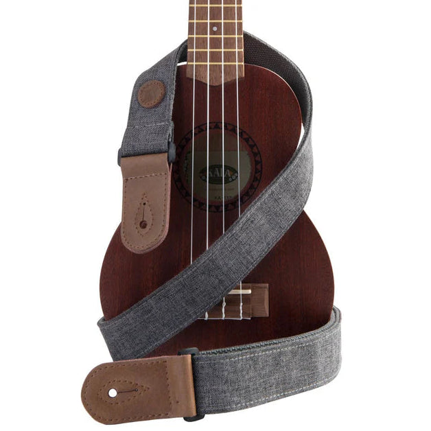 Kala Brand Sonoma Coast Deluxe Ukulele Strap - Charcoal