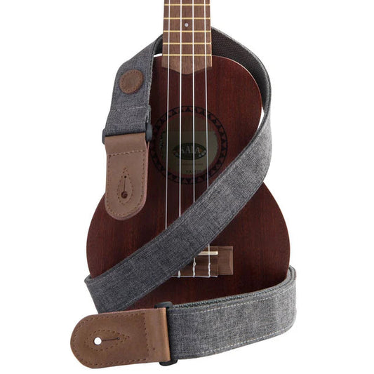 Kala Brand Sonoma Coast Deluxe Ukulele Strap - Charcoal