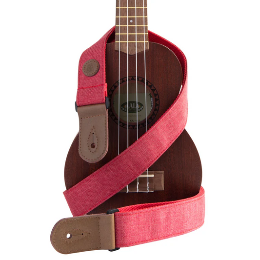 Kala Brand Sonoma Coast Deluxe Ukulele Strap - Red