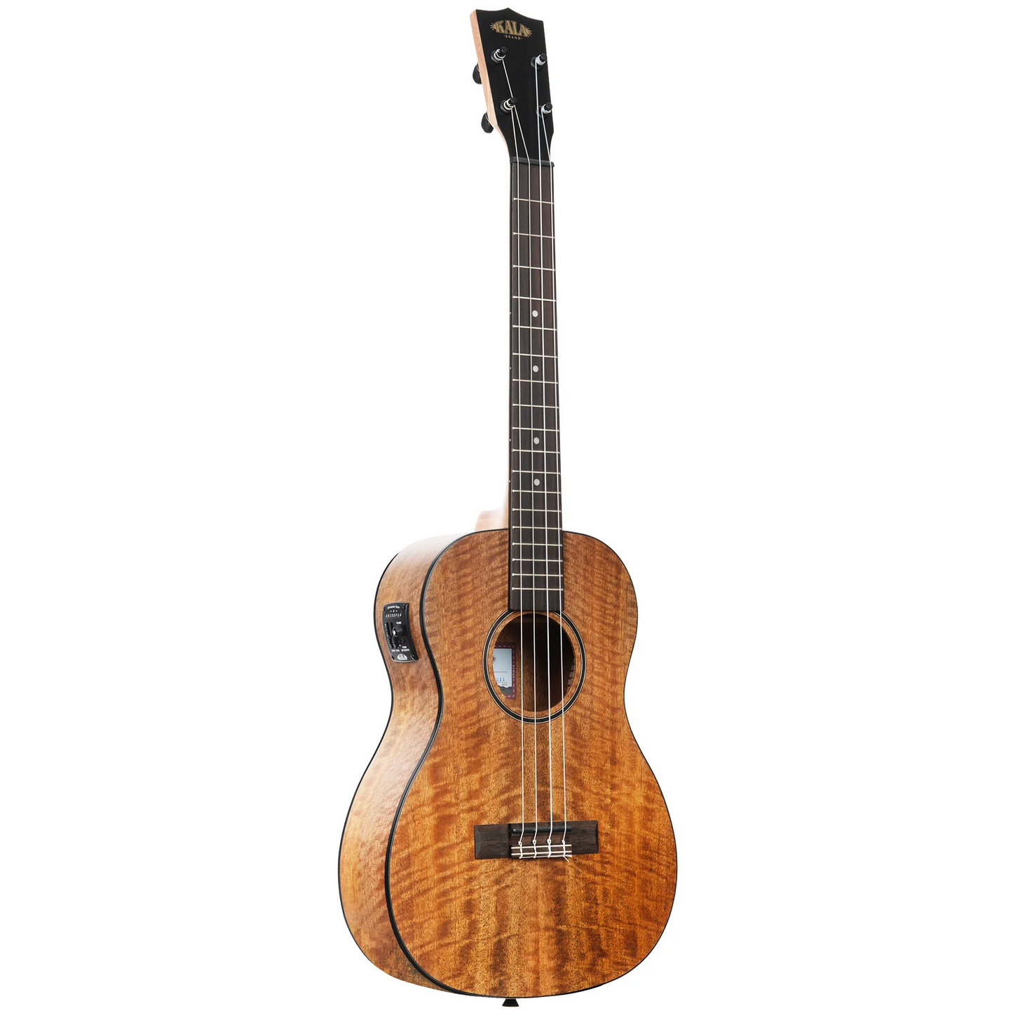Kala Brand Curly Mango Electro Baritone Ukulele KA-CM-BE