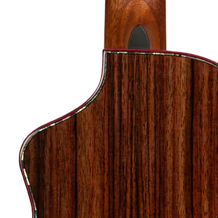 Kala Brand Contour Deluxe Solid Gloss Spruce Rosewood Tenor Ukulele