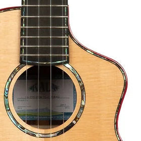 Kala Brand Contour Deluxe Spruce Rosewood Tenor Ukulele KA-CTD-SSRW-TG-C