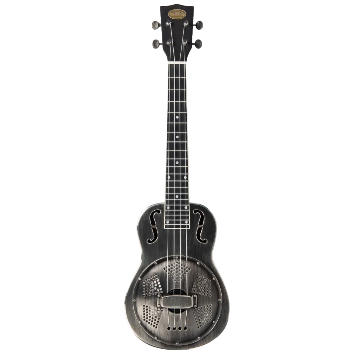Kala Brand Brushed Nickel Tenor Resonator Ukulele with Gig Bag