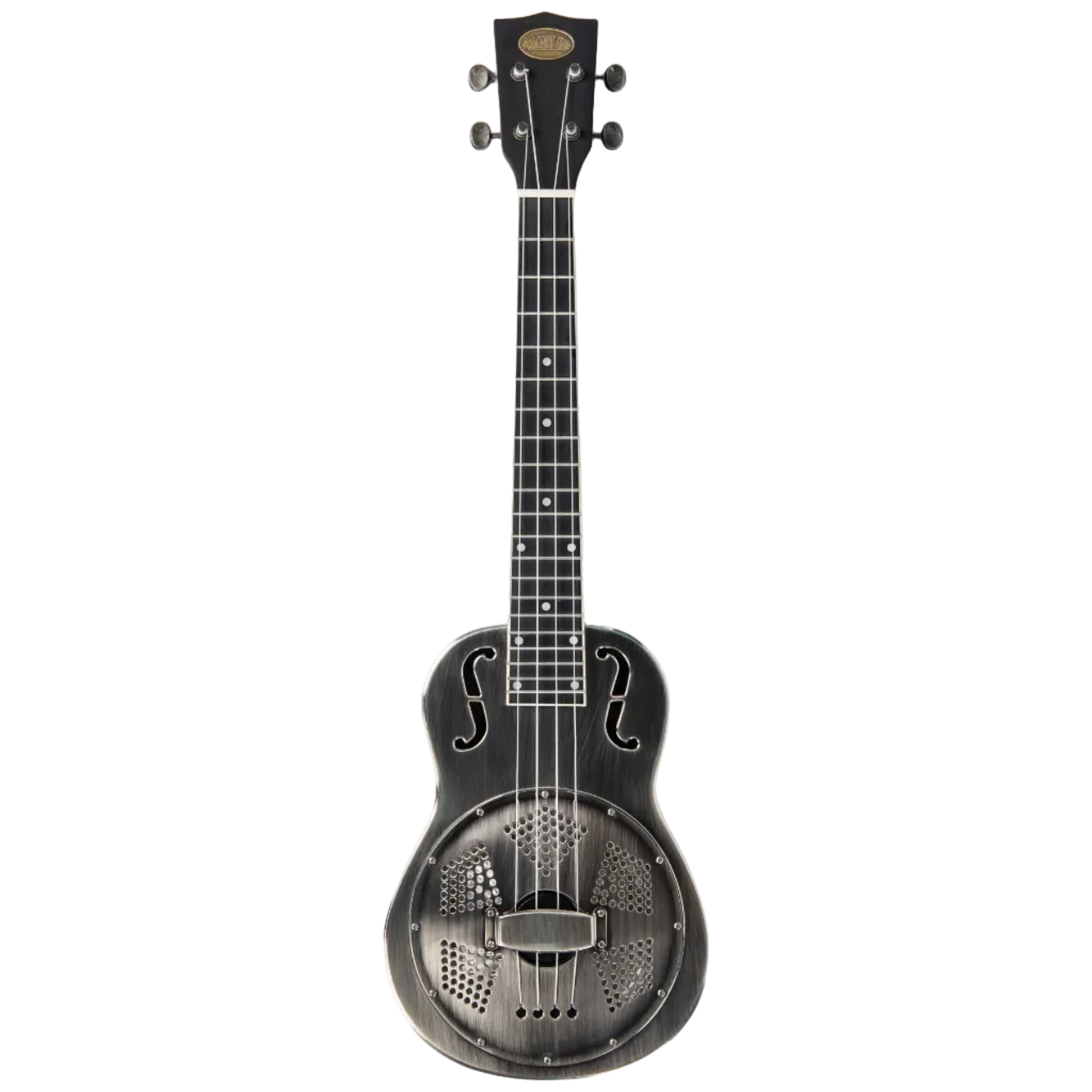 Kala Brand Brushed Nickel Tenor Resonator Ukulele with Gig Bag