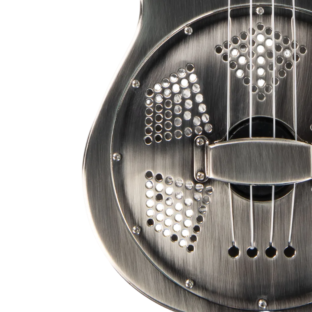 Kala Brand Brushed Nickel Tenor Resonator Ukulele with Gig Bag