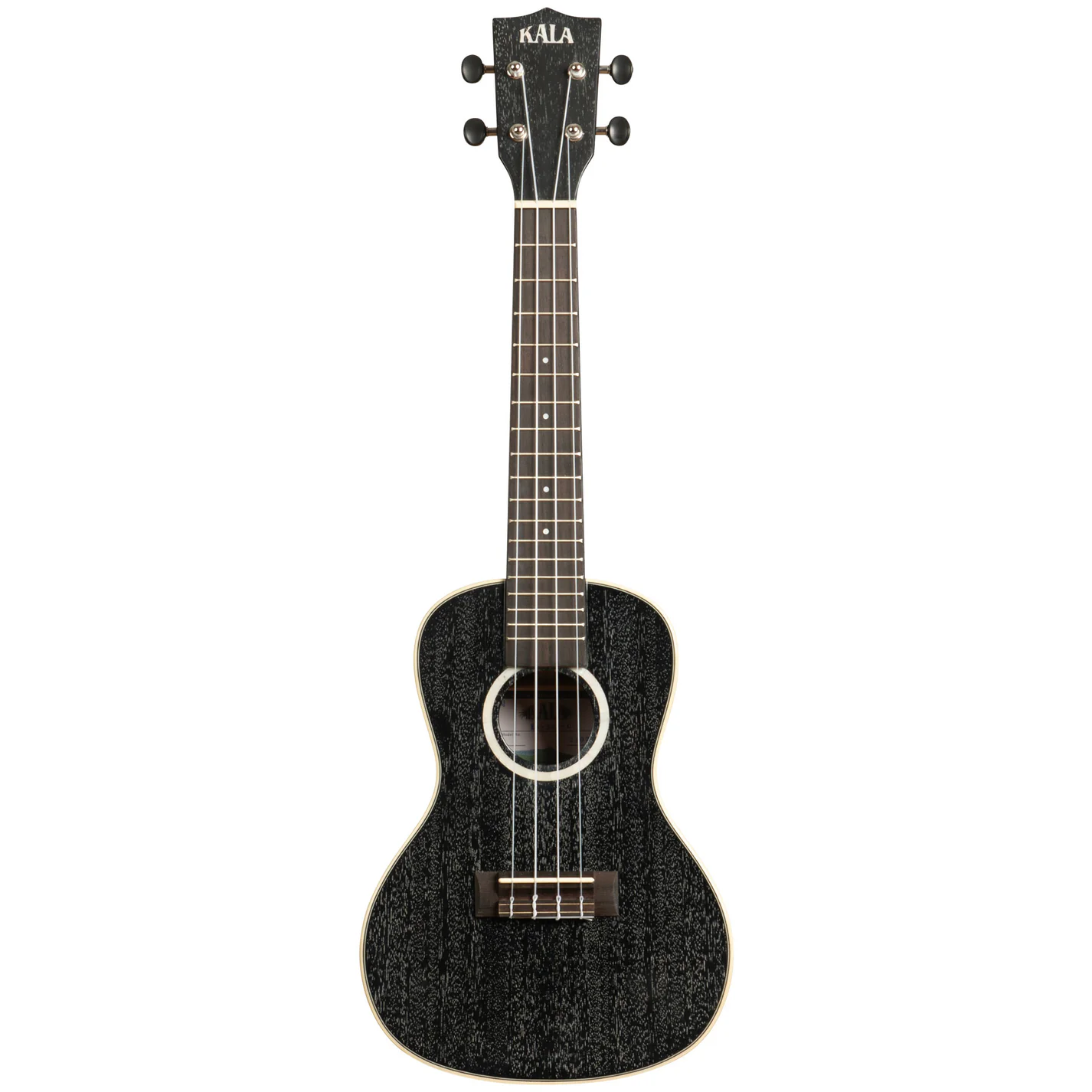 Kala Brand All Solid Salt & Pepper Doghair Mahogany Concert Ukulele