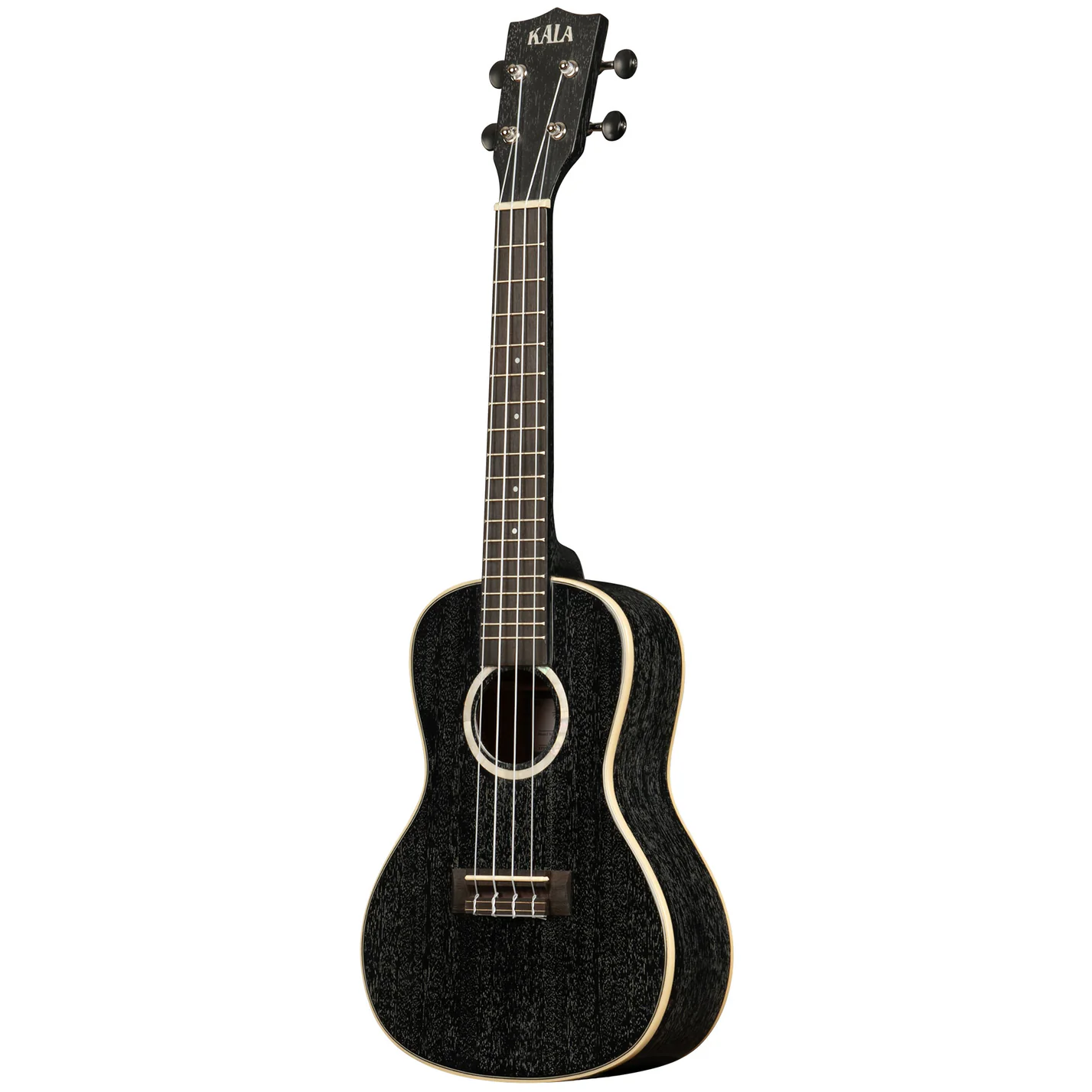Kala Brand All Solid Salt & Pepper Doghair Mahogany Concert Ukulele