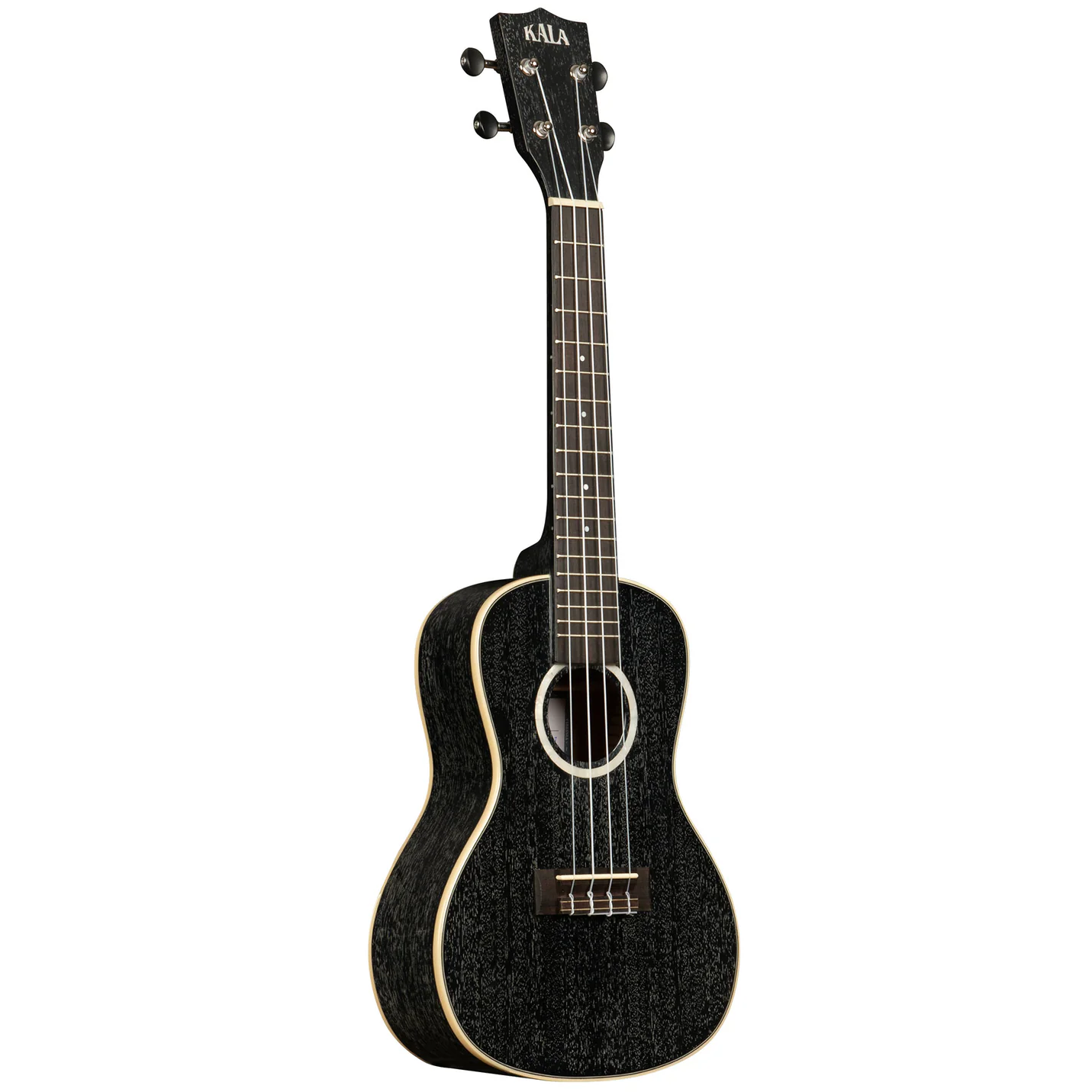 Kala Brand All Solid Salt & Pepper Doghair Mahogany Concert Ukulele