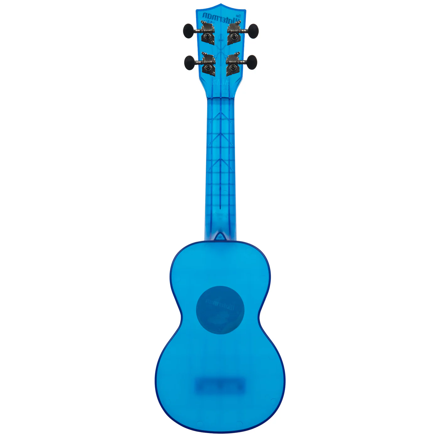 Kala Waterman Transparent Soprano Ukulele - Cobalt Blue