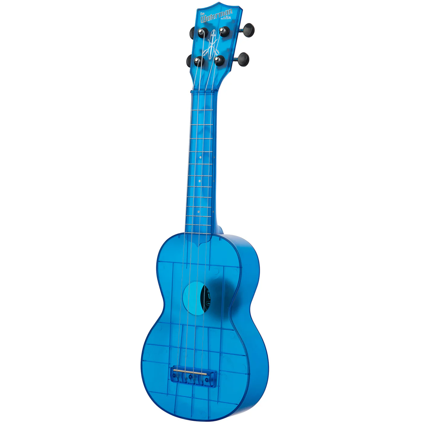 Kala Waterman Transparent Soprano Ukulele - Cobalt Blue