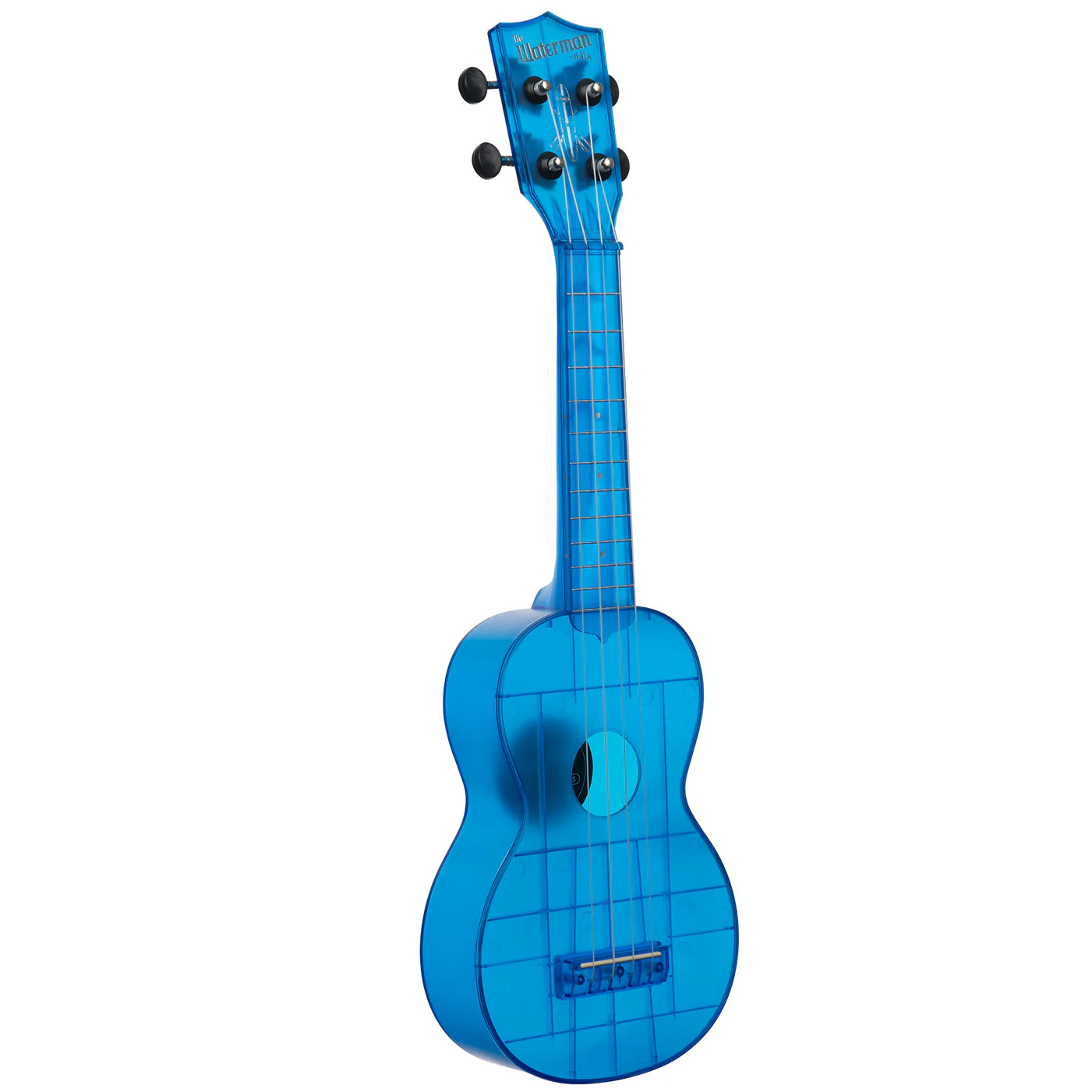 Kala Waterman Transparent Soprano Ukulele - Cobalt Blue