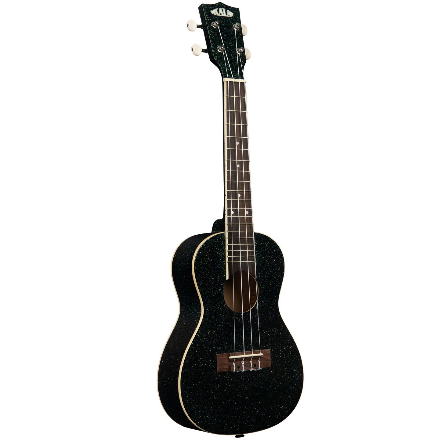 Kala Brand Galaxy Black Sparkle Concert Ukulele