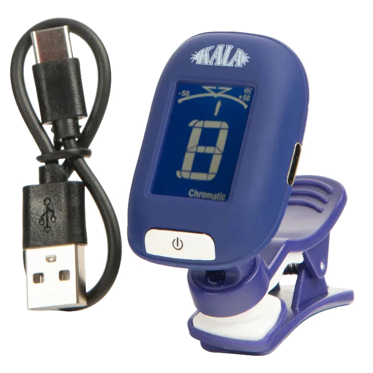 Kala Klipz Rechargeable Chromatic Clip Tuner Ukulele Guitar Violin Blue