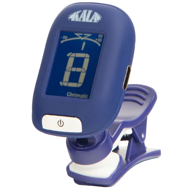 Kala Klipz Chromatic Clip-On Tuner for Ukulele Guitar & Violin Blue