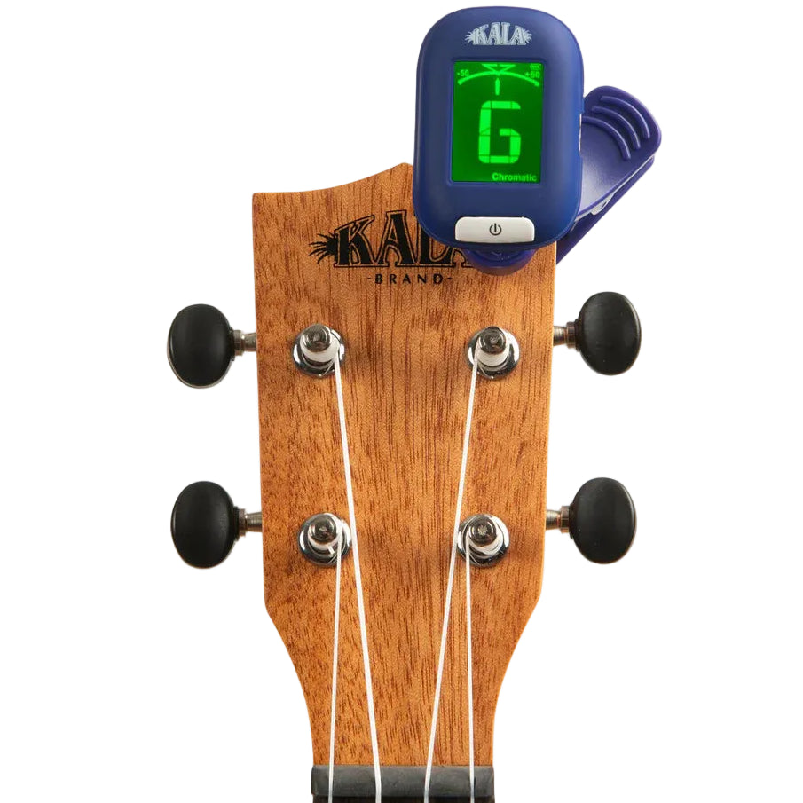 Kala Klipz Chromatic Clip-On Tuner for Ukulele Guitar & Violin Blue