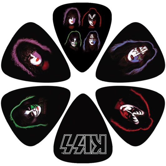 Kiss Faces Guitar Plectrum Pick Set 6 Pack