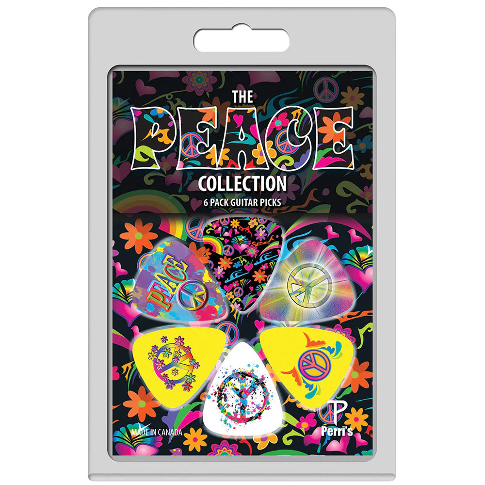 CND Peace Picks Psychedelic Art Guitar Plectrum Pack of 6