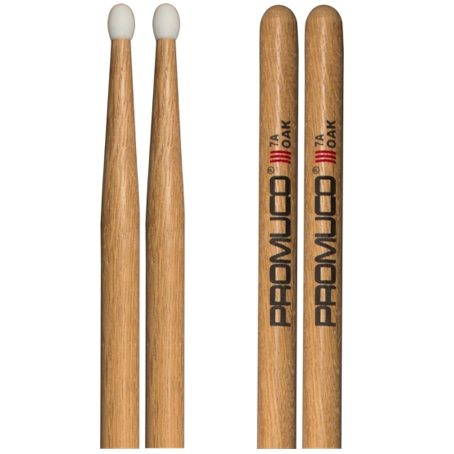 Promuco Oak Drumsticks 7A Nylon Tip Pair