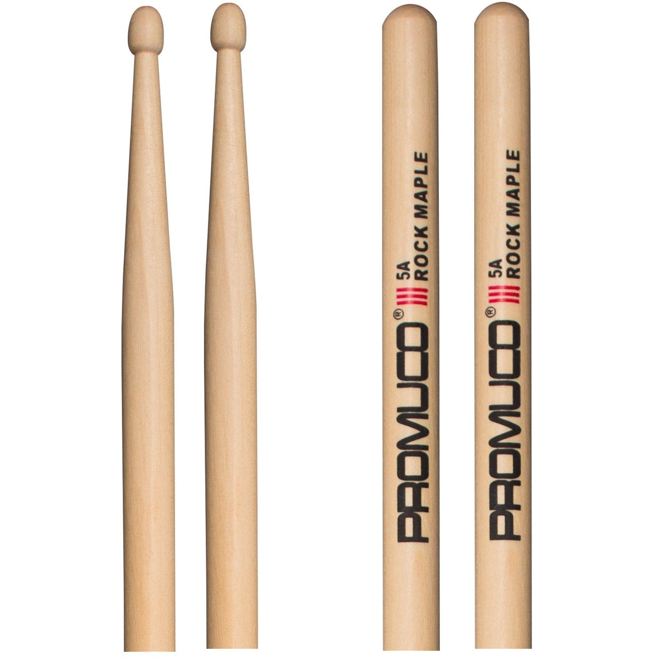 Promuco Rock Maple Drumsticks Pair 5A Wood Tip
