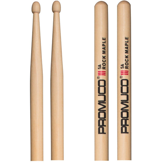 Promuco Rock Maple Drumsticks Pair 5A Wood Tip
