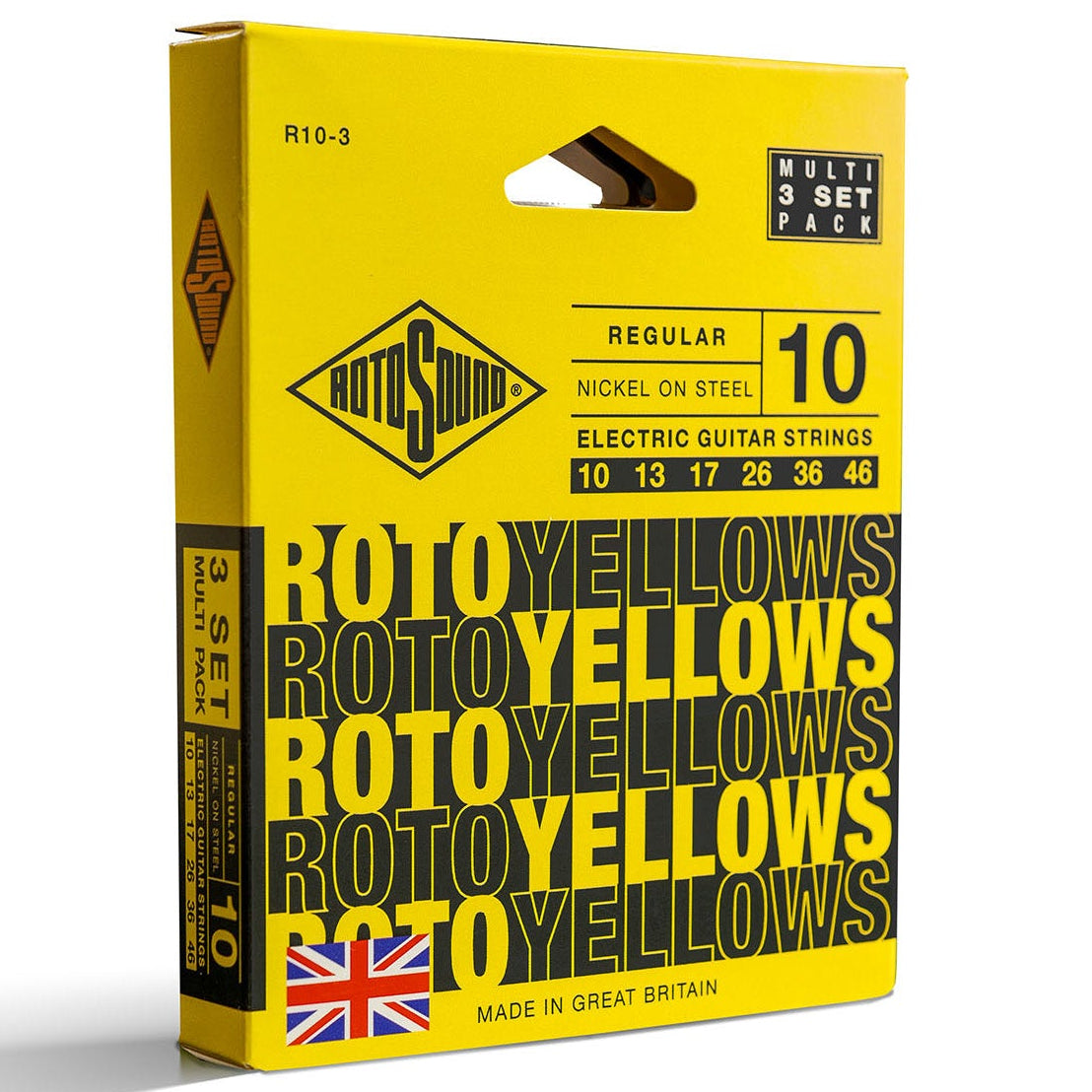 Rotosound Yellows Electric Guitar Strings 10-46 - 3 Pack