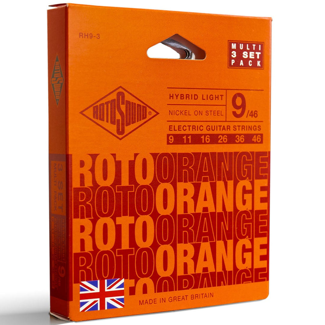 Rotosound Orange Electric Guitar Strings 9-46 - 3 Pack