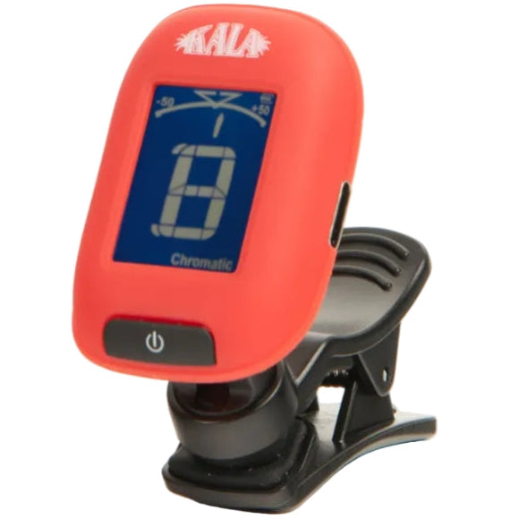 Kala Klipz Rechargeable Chromatic Clip Tuner Ukulele Guitar Violin Red