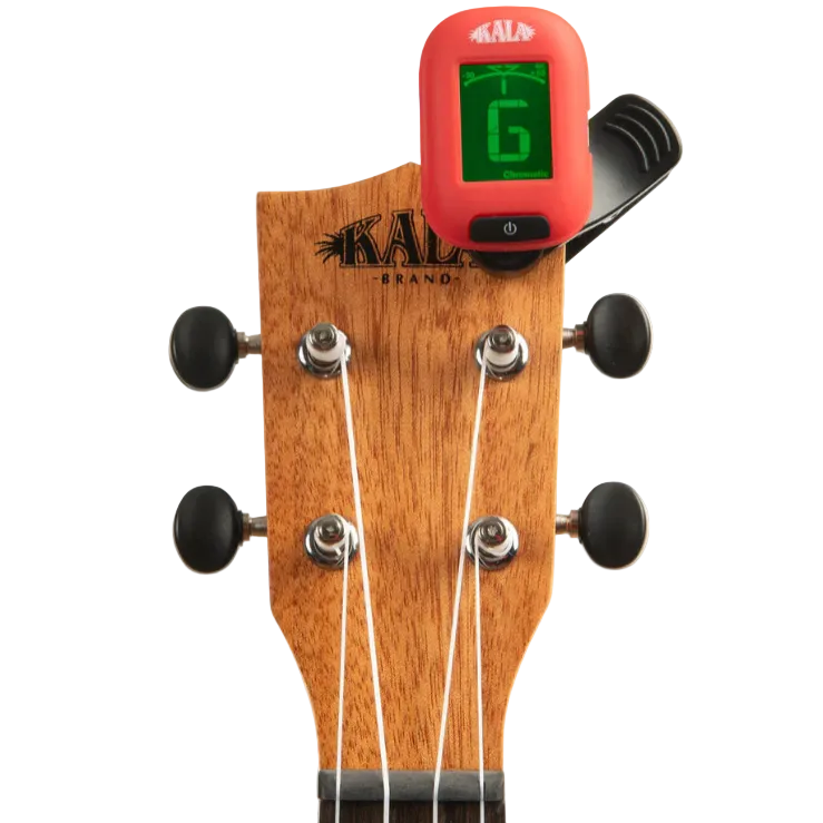 Kala Klipz Rechargeable Chromatic Clip Tuner Ukulele Guitar Violin Red