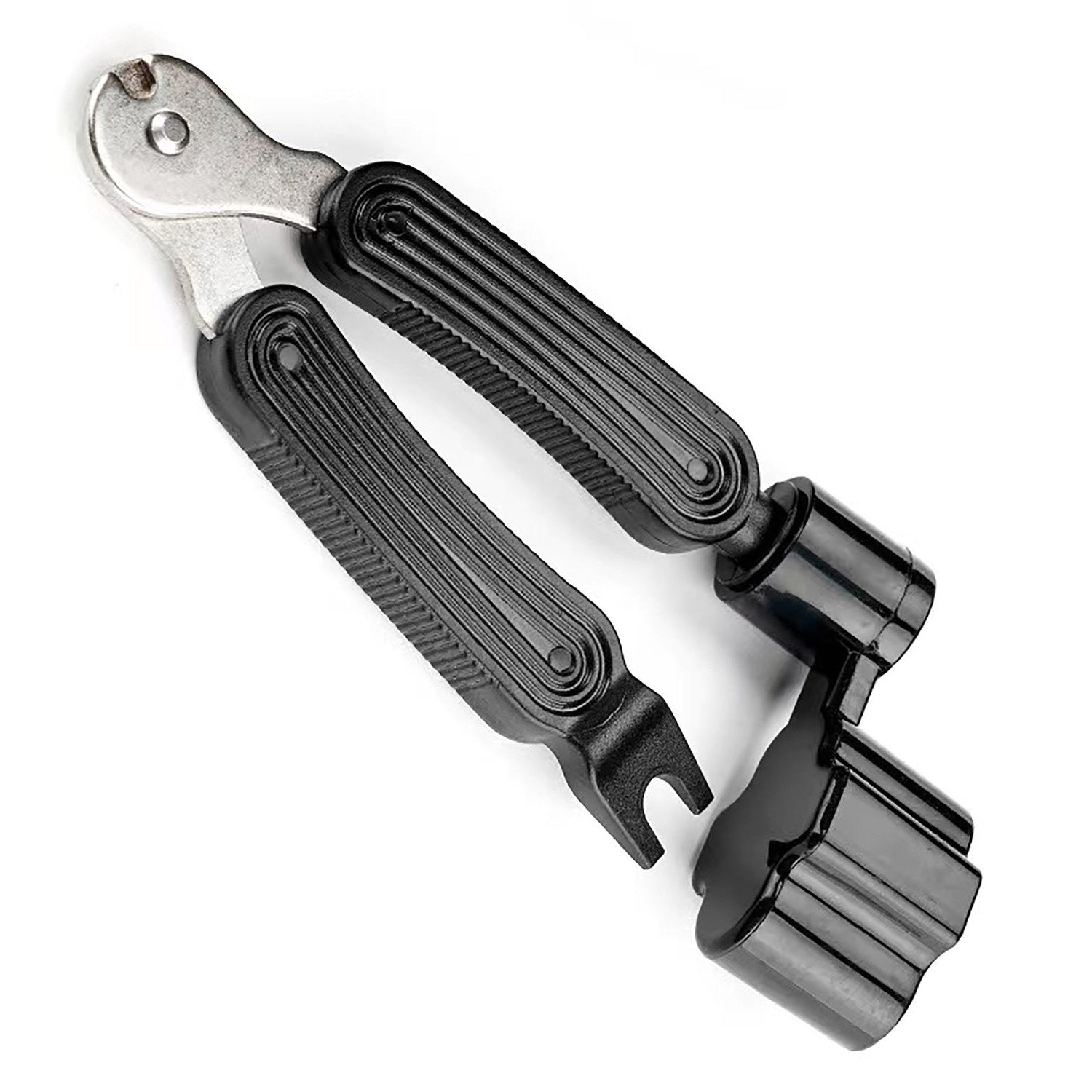 Guitar String Winder Cutter Peg Puller Tool & Silver Plectrum Holder KIT