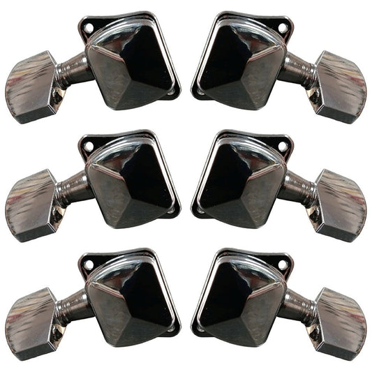 Guitar Machine Tuning Heads Acoustic 3 A Side Chrome - TGI