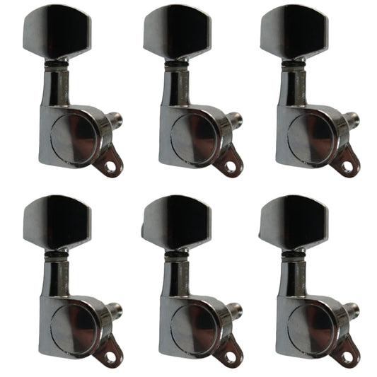 TGI Guitar Machine Tuning Head Set Electric 6 A Side Chrome M6 Style