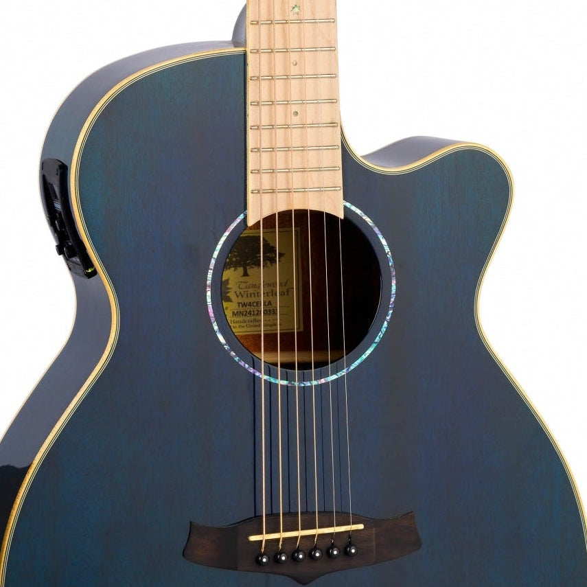 Tanglewood Electro Acoustic Guitar Blue Winterleaf - TW4CEBLA