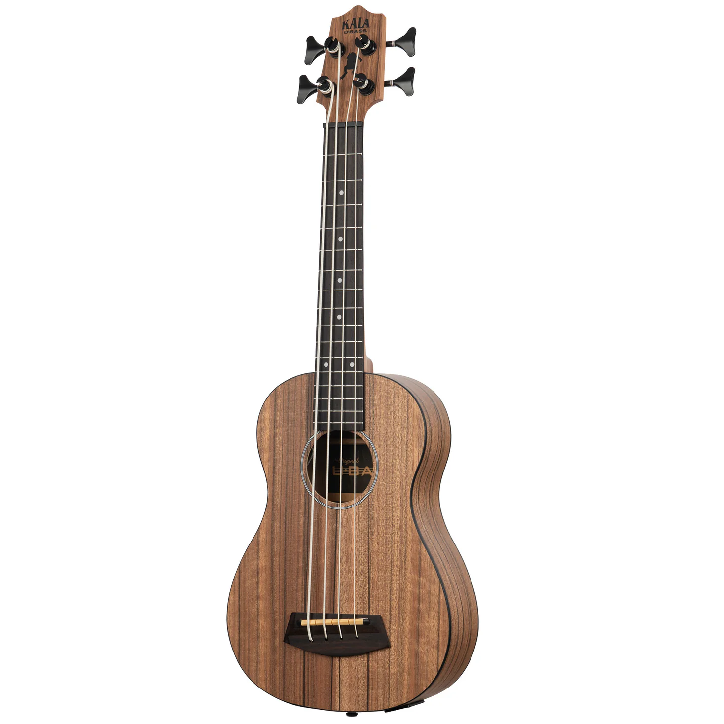 Kala Pacific Walnut Acoustic-Electric Fretted U•BASS Ukulele & Bag