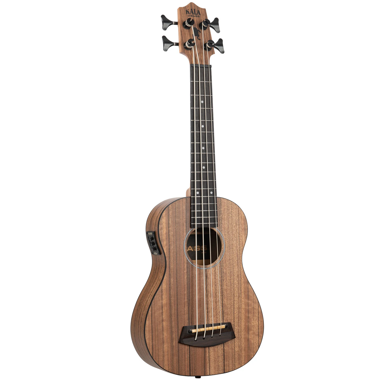 Kala Pacific Walnut Acoustic-Electric Fretted U•BASS Ukulele & Bag