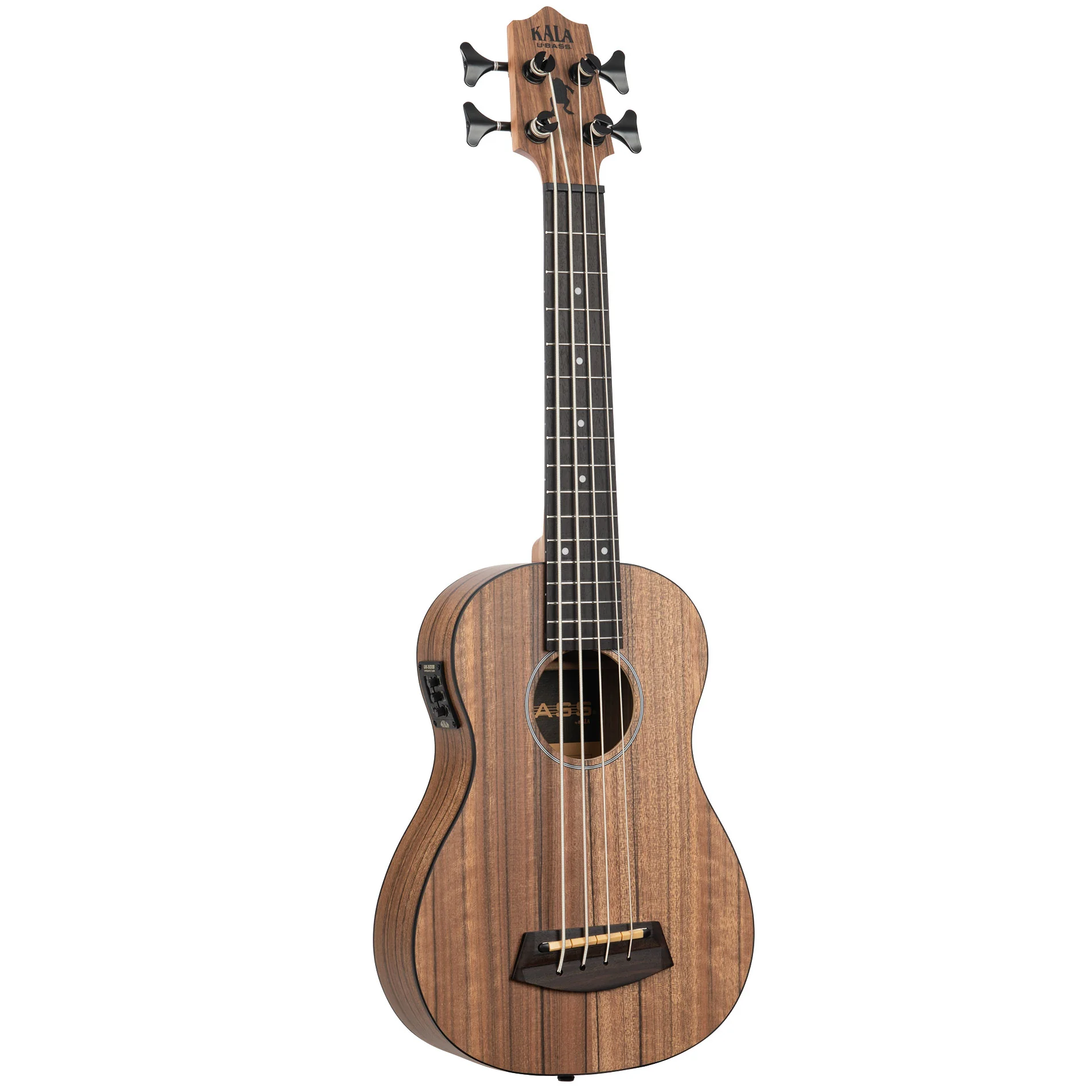 Kala Pacific Walnut Acoustic-Electric Fretted U•BASS Ukulele & Bag