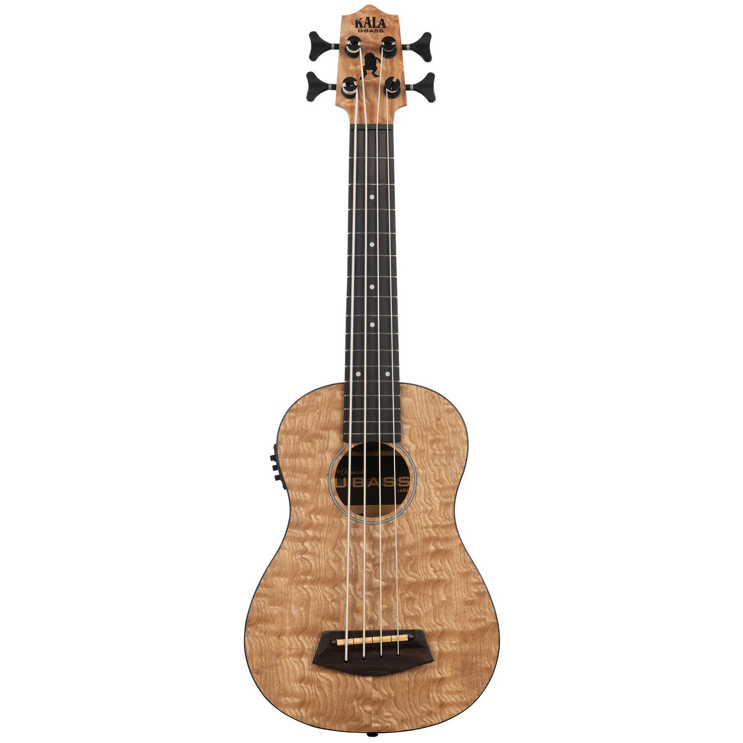 Kala Brand Quilted Ash Acoustic Electric Fretted U•BASS Ukulele