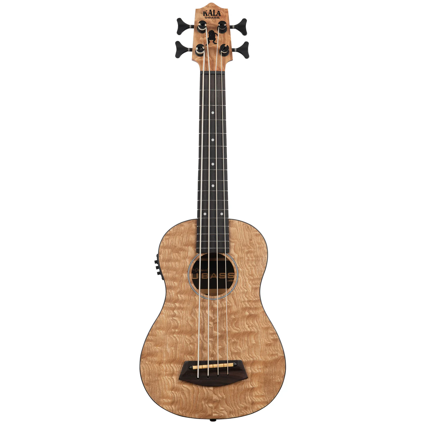 Kala Brand Quilted Ash Acoustic Electric Fretted U•BASS Ukulele