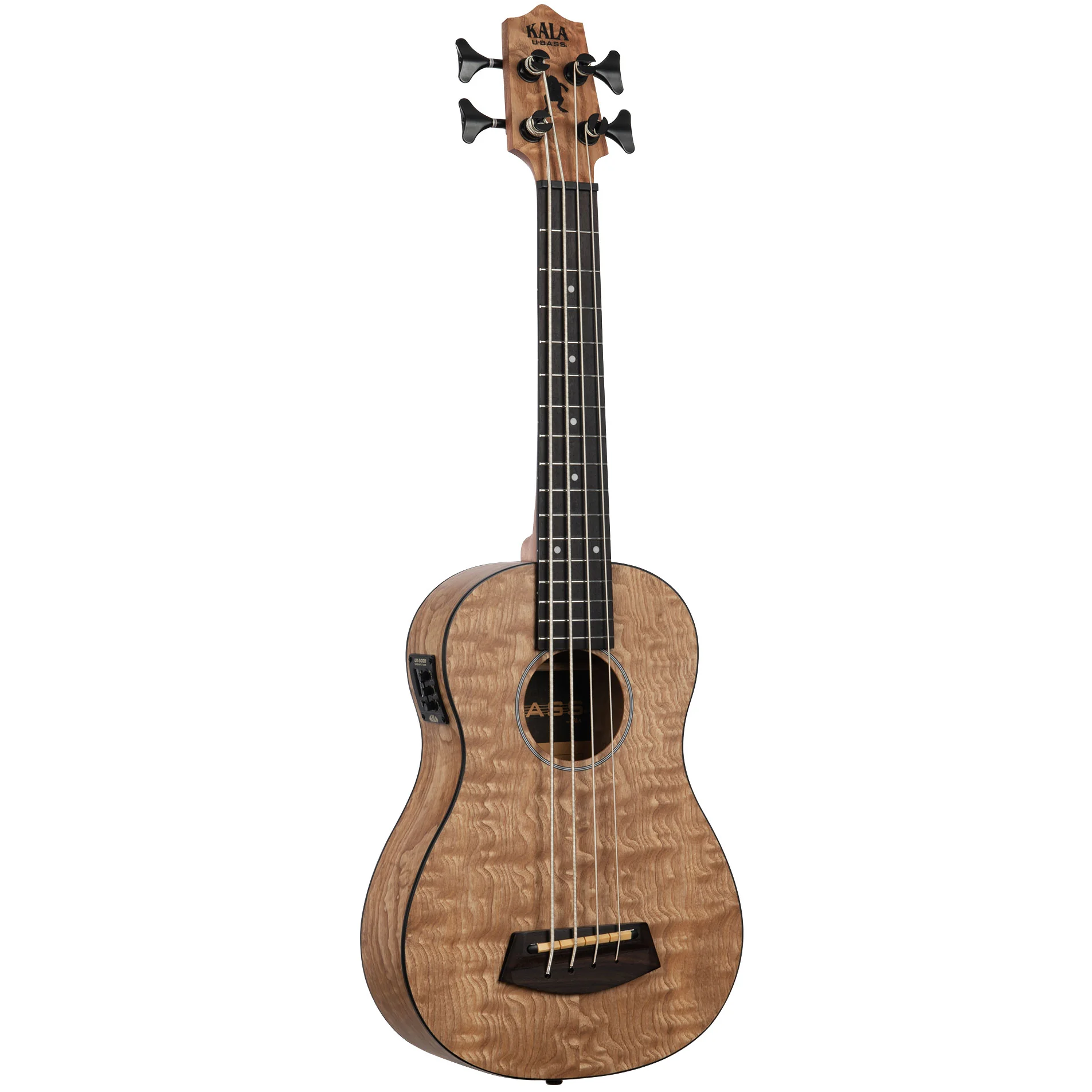 Kala Brand Quilted Ash Acoustic Electric Fretted U•BASS Ukulele
