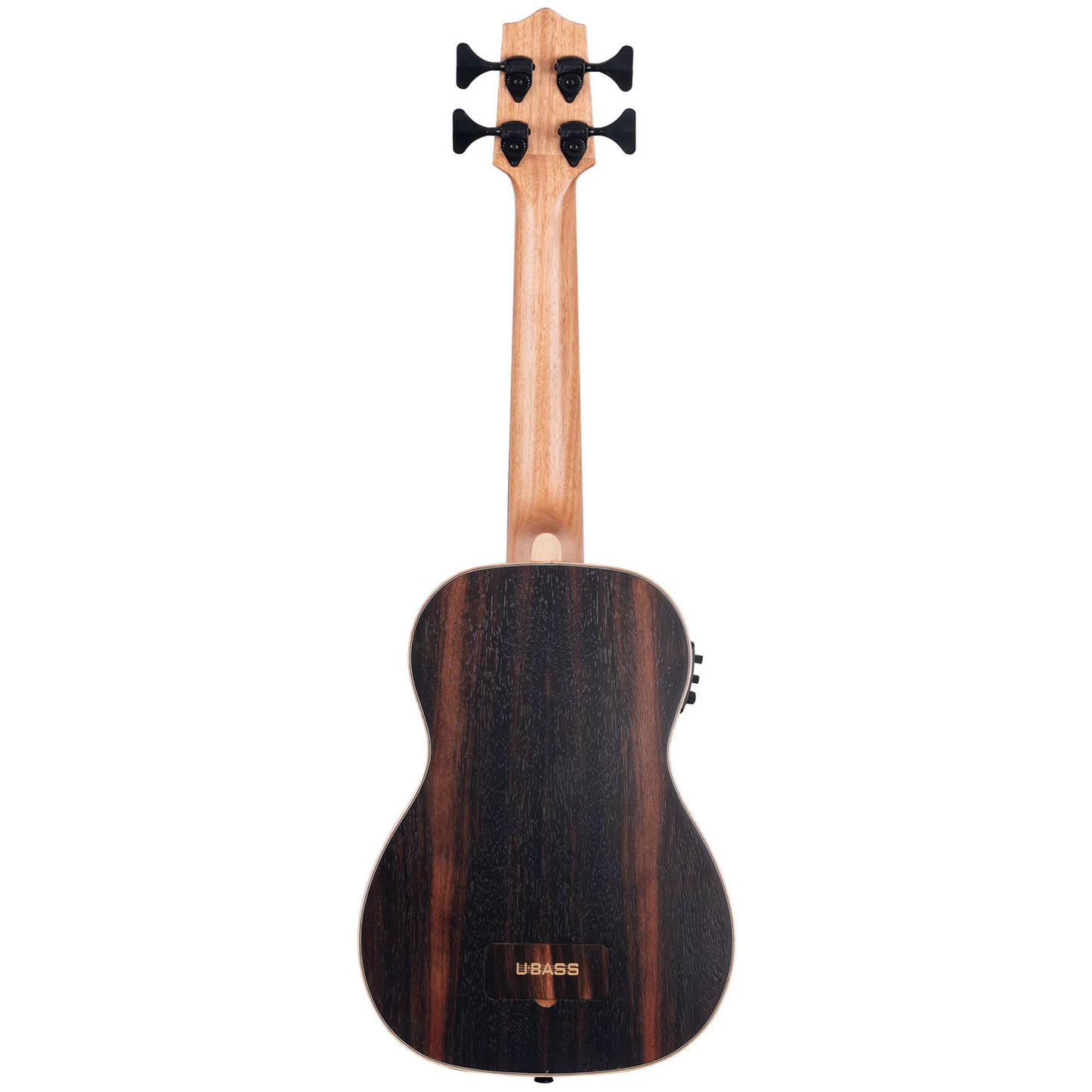 Kala Brand Striped Ebony Acoustic-Electric U•BASS & Padded Gig Bag
