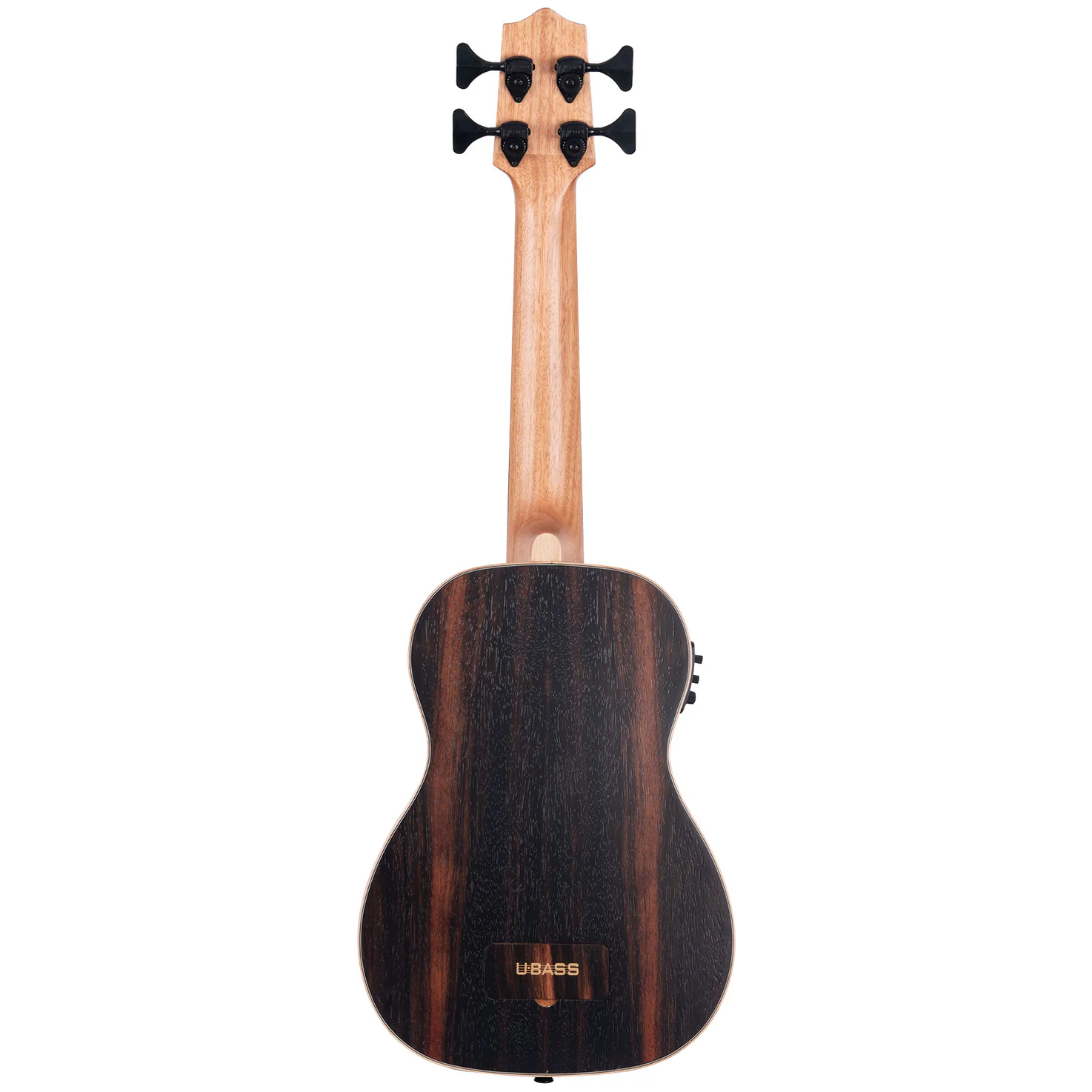 Kala Brand Striped Ebony Acoustic-Electric U•BASS & Padded Gig Bag