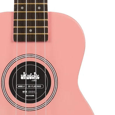 Kala Brand Soprano Ukulele & Bag Ukadelic Flamingo Pink