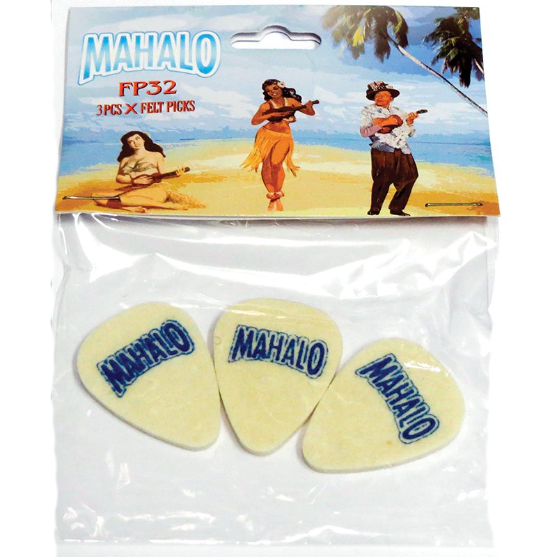 Mahalo Felt Ukulele Pick Plectrum 3 Pack