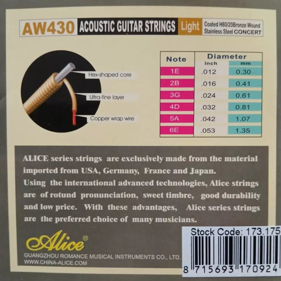 Alice Acoustic Guitar Strings 3 Set Bundle Bronze/Stainless Steel .012 - .053