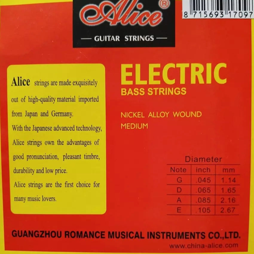Alice Electric Bass Guitar String Set 45 - 105